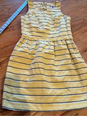 MAISON SCOTCH The CRUISE Collection Yellow STRIPE Dress CUT OUT Back Detail